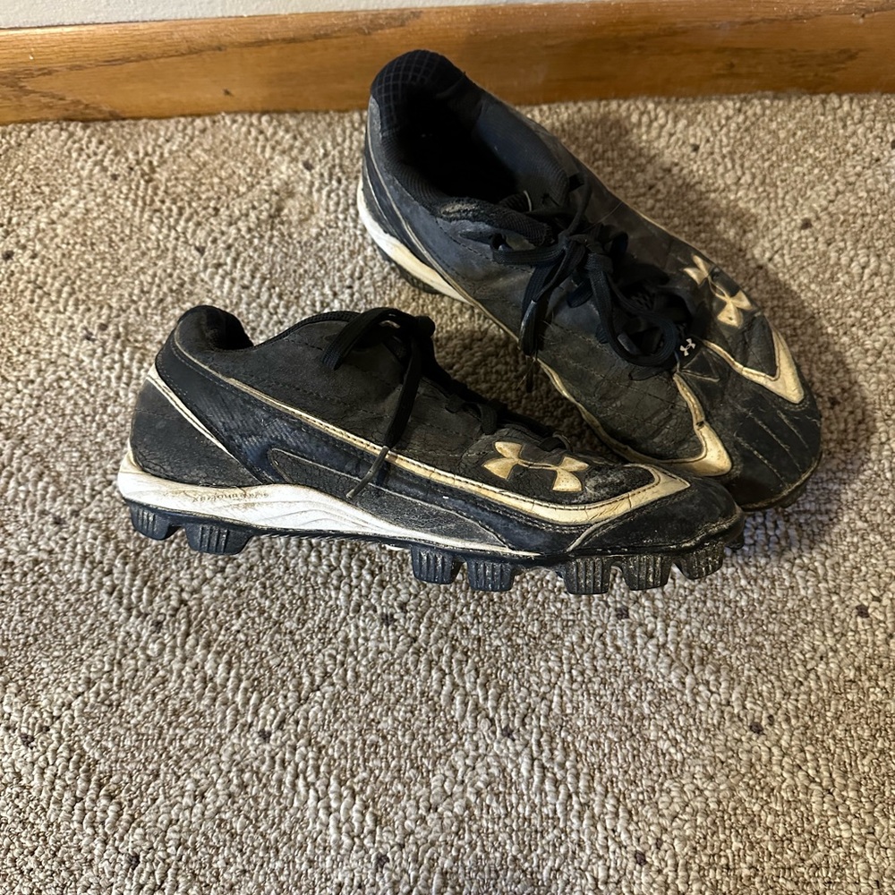 Under Armour Black and White Cleats